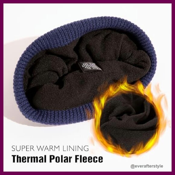 Fleece-Lined Merino Wool Beanie Warm Winter Hat Unisex Cold Weather main image 7